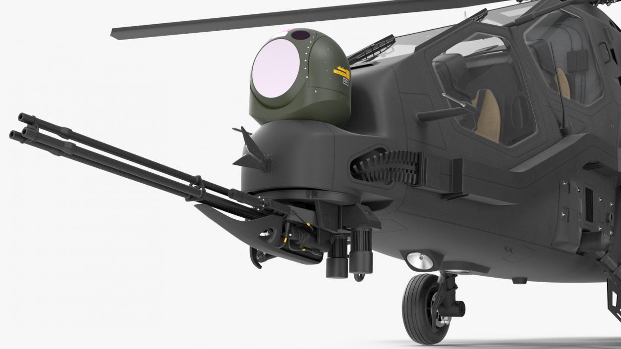 3D Black T129 ATAK Helicopter