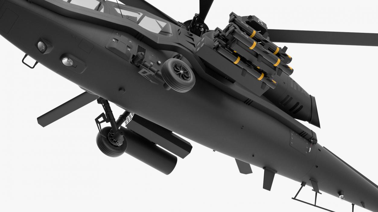 3D Black T129 ATAK Helicopter