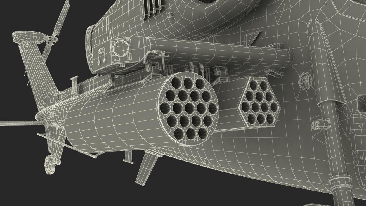 3D Black T129 ATAK Helicopter