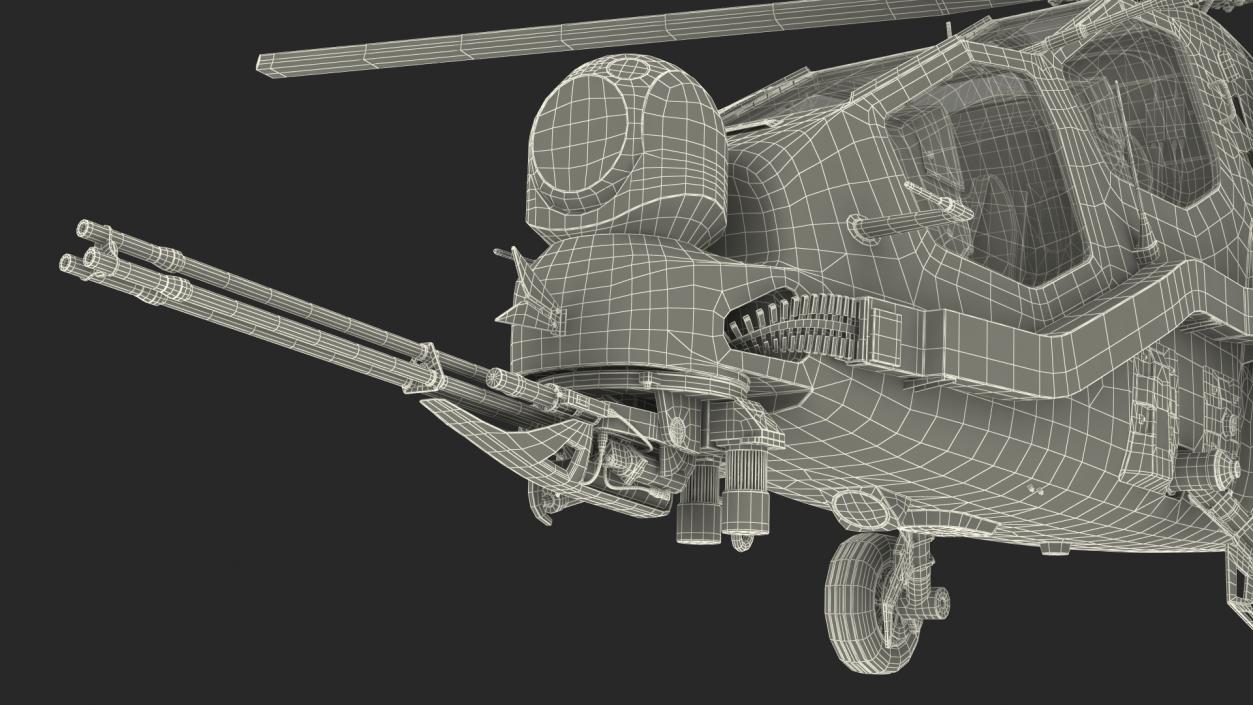 3D Black T129 ATAK Helicopter