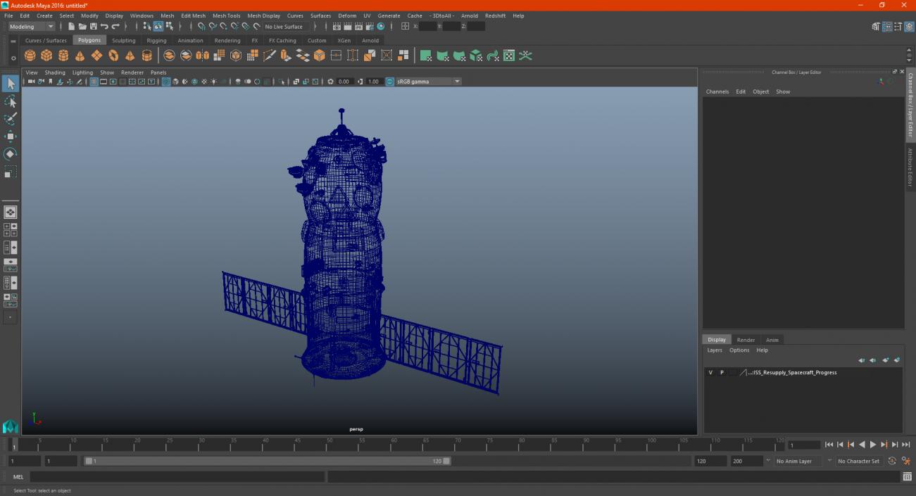 ISS Resupply Spacecraft Progress 3D