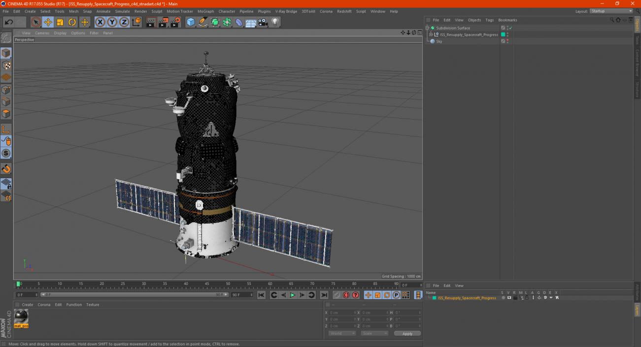 ISS Resupply Spacecraft Progress 3D