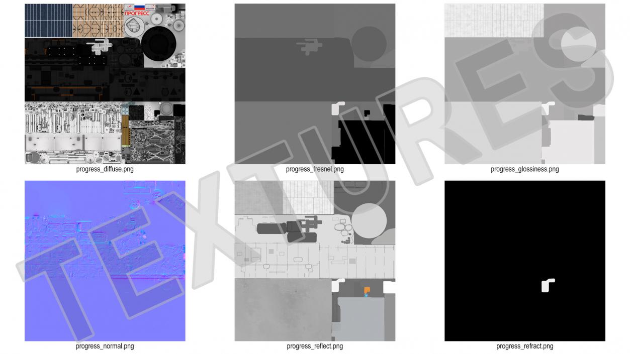 ISS Resupply Spacecraft Progress 3D