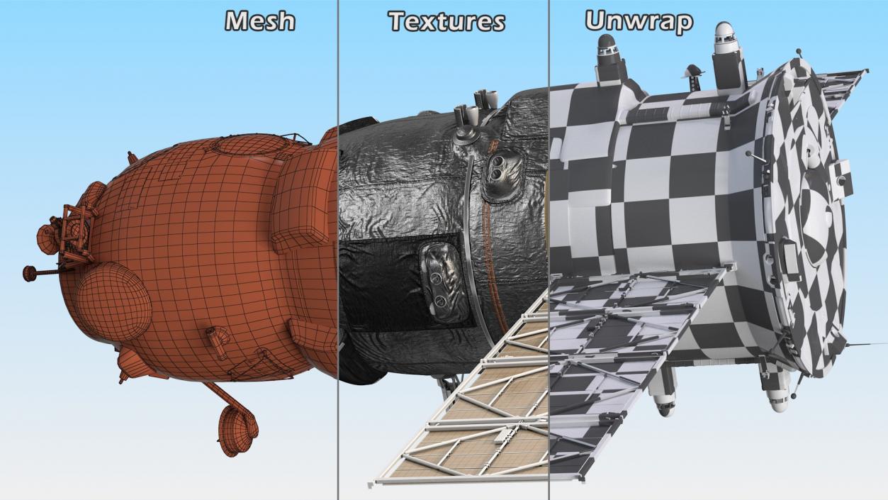 ISS Resupply Spacecraft Progress 3D