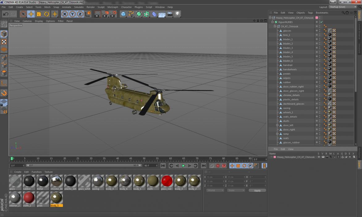 3D model Heavy Helicopter CH-47 Chinook