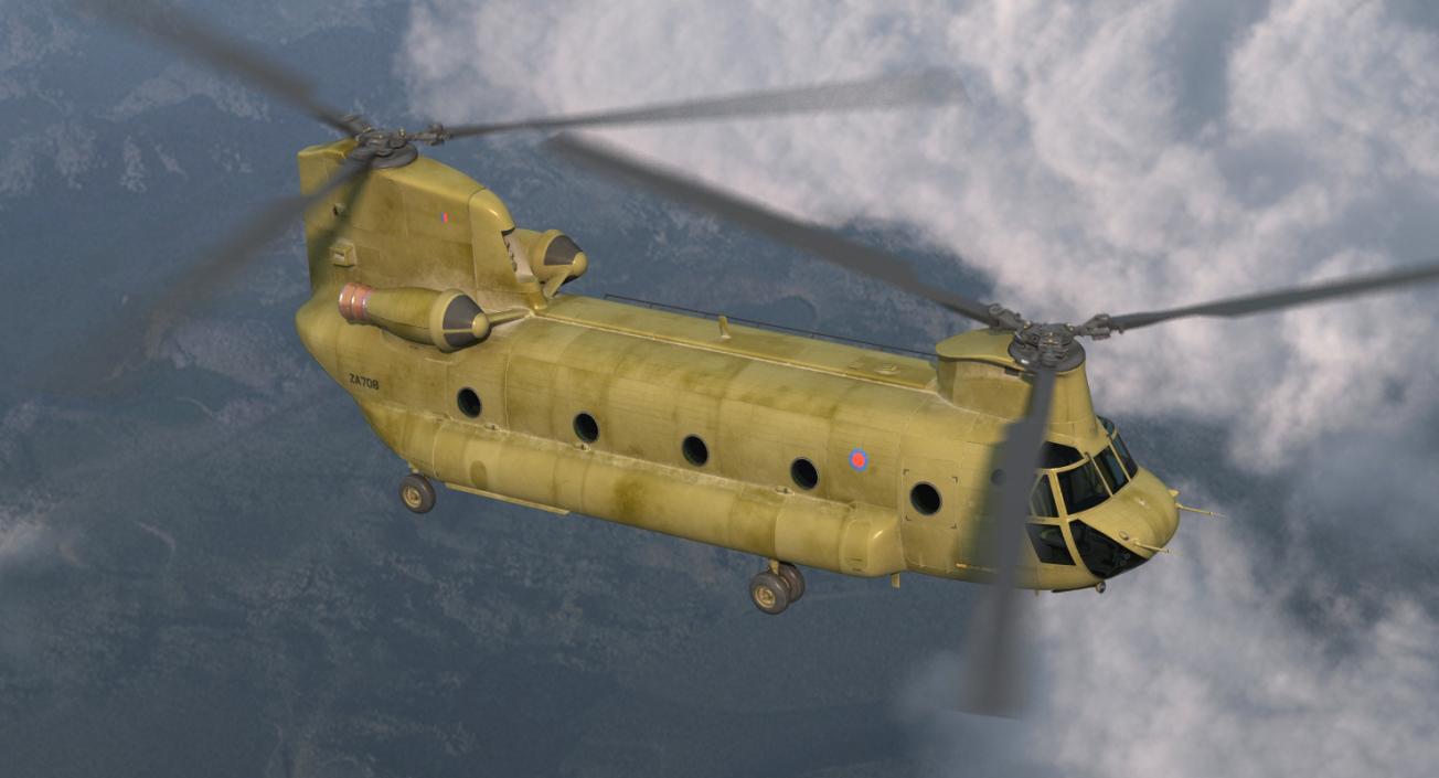 3D model Heavy Helicopter CH-47 Chinook