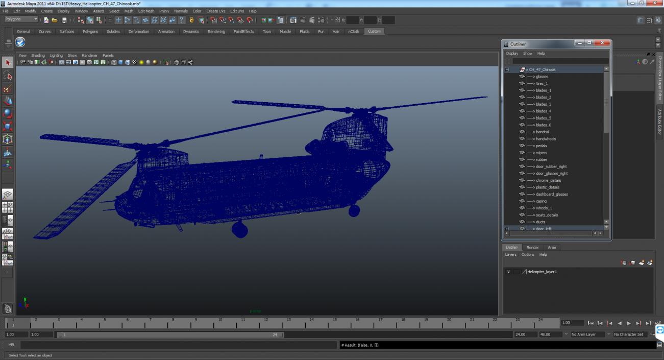 3D model Heavy Helicopter CH-47 Chinook