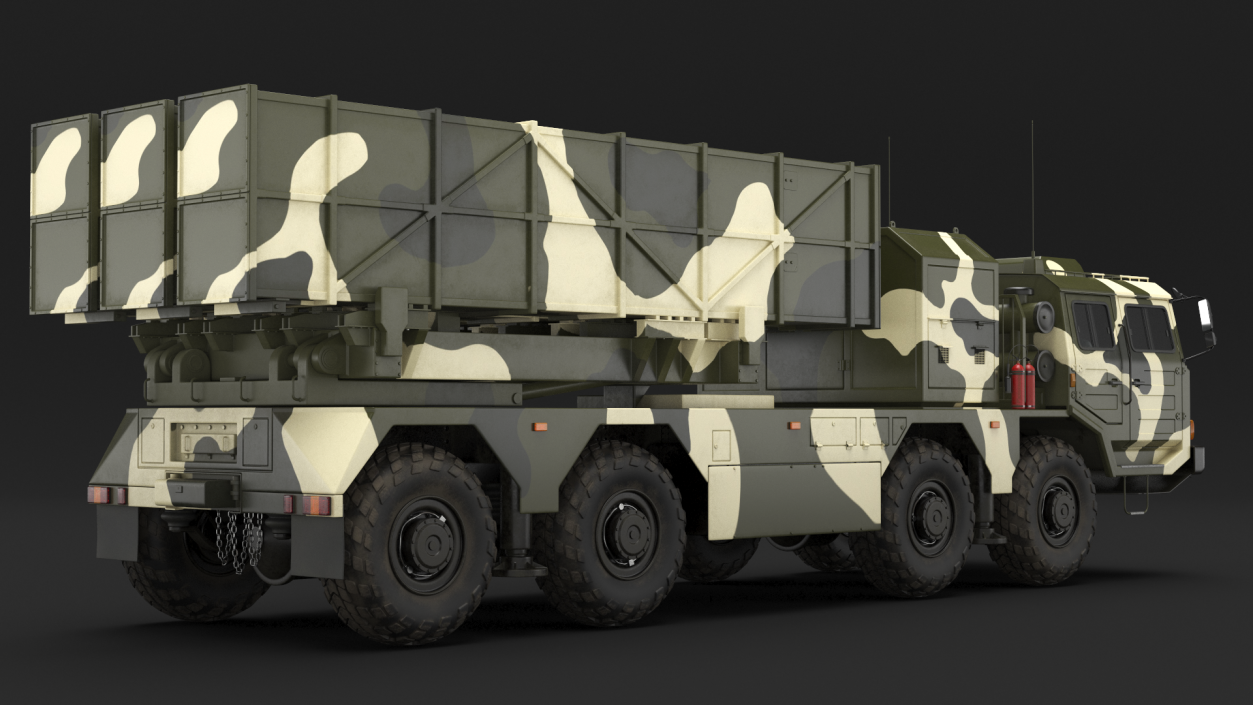 3D model Chinese MLRS WS-2D Green Camouflage