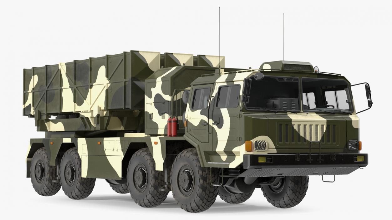 3D model Chinese MLRS WS-2D Green Camouflage