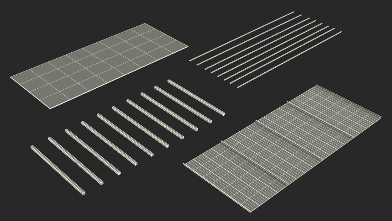 3D Standing Seam Roof model