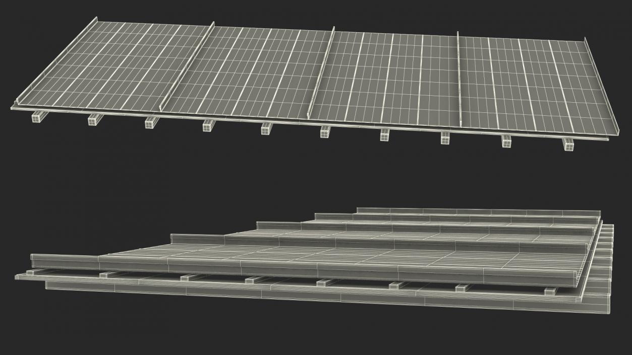 3D Standing Seam Roof model