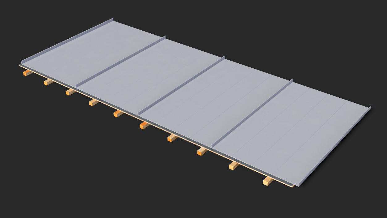 3D Standing Seam Roof model