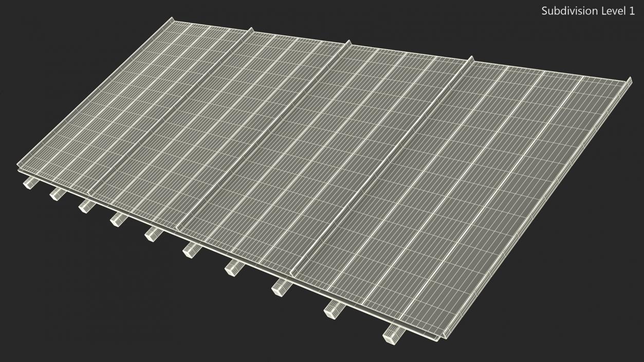 3D Standing Seam Roof model