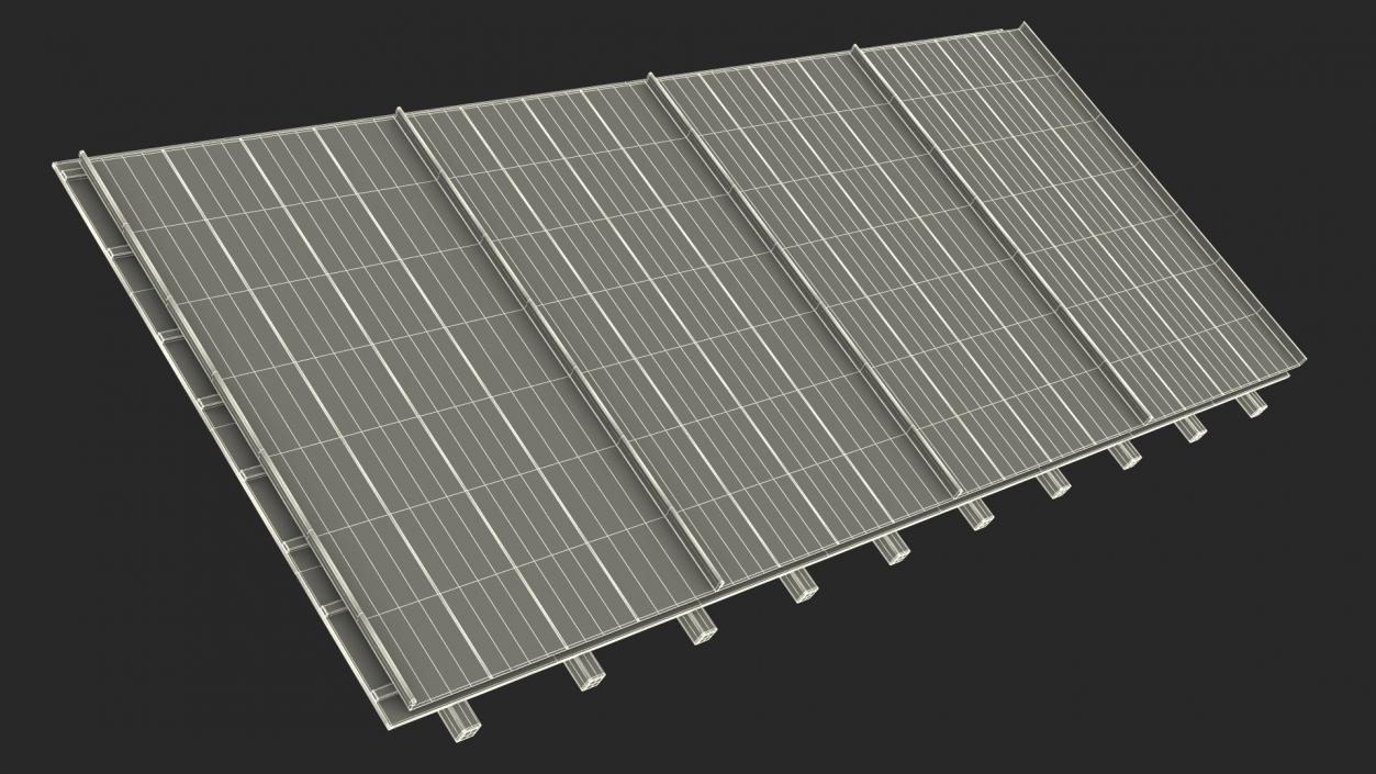 3D Standing Seam Roof model