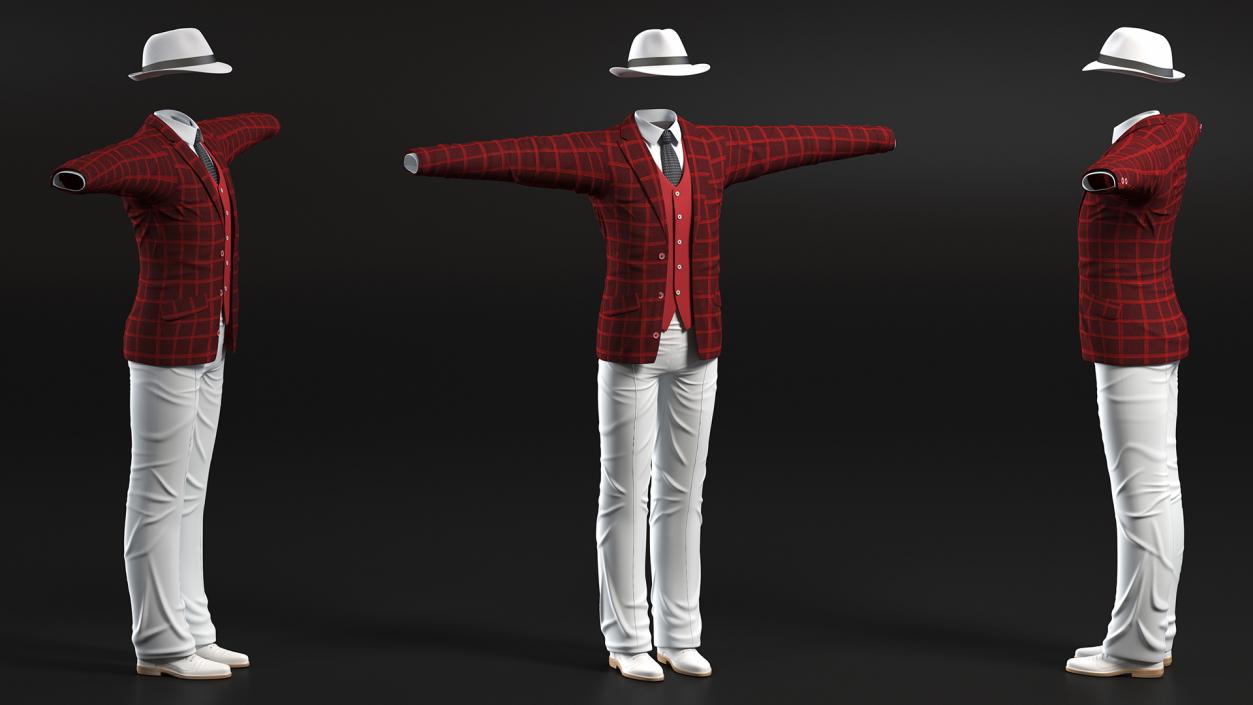 Formal Wear for Elderly Man 3D