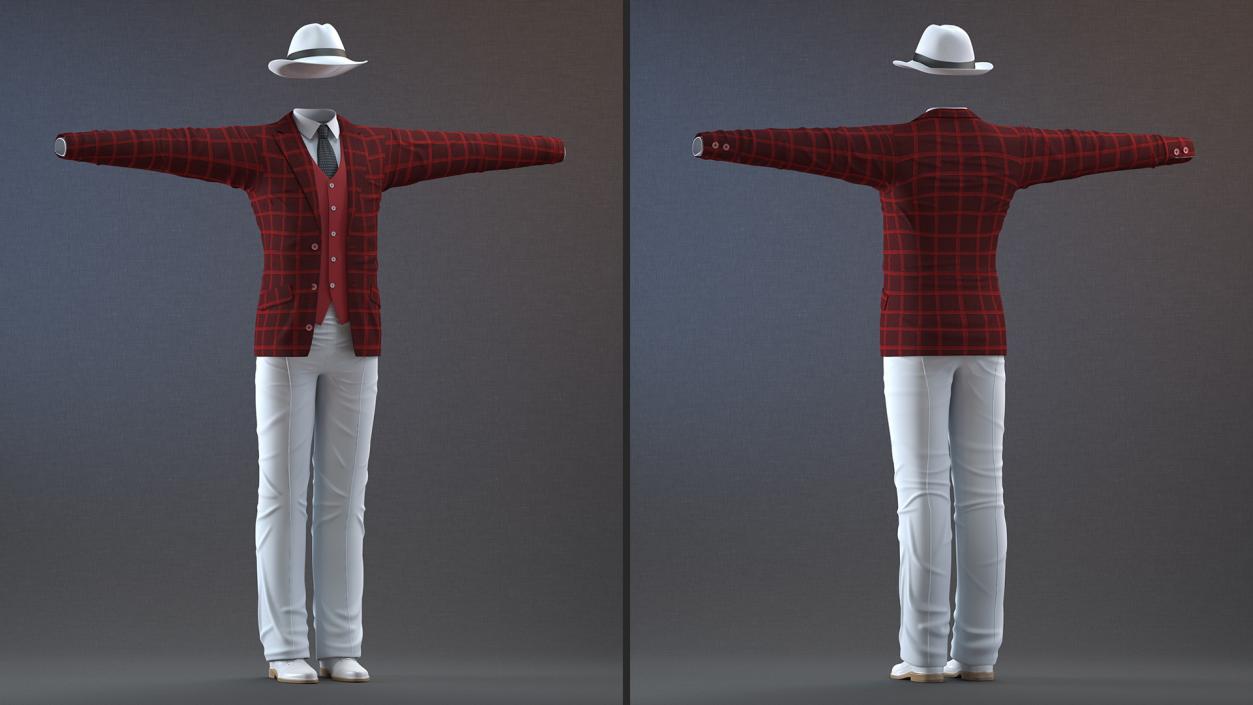 Formal Wear for Elderly Man 3D