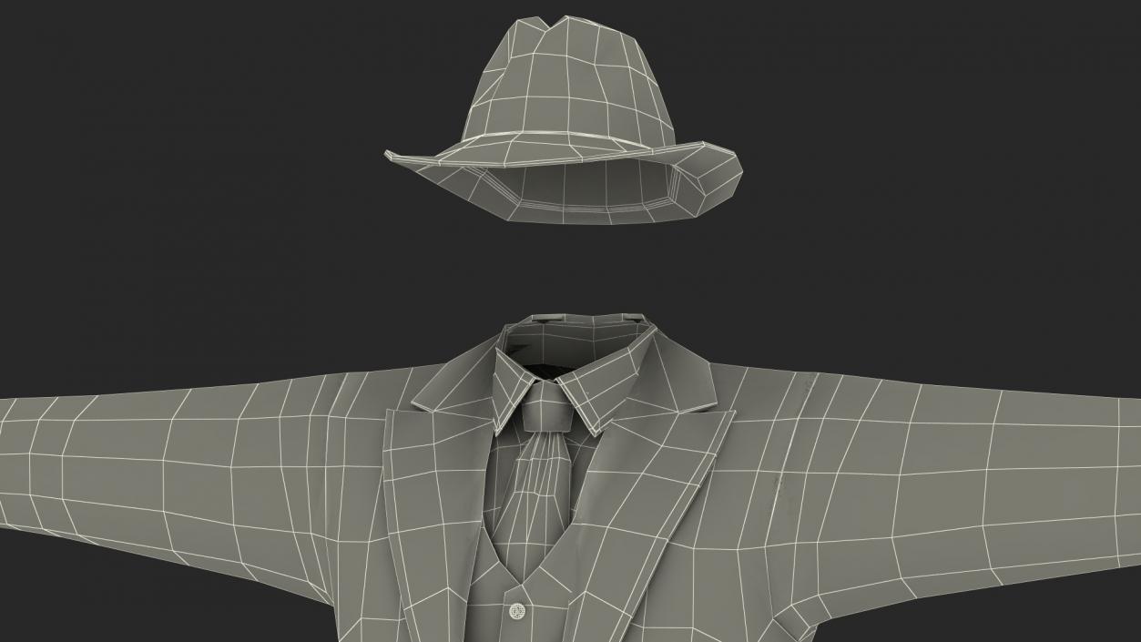 Formal Wear for Elderly Man 3D