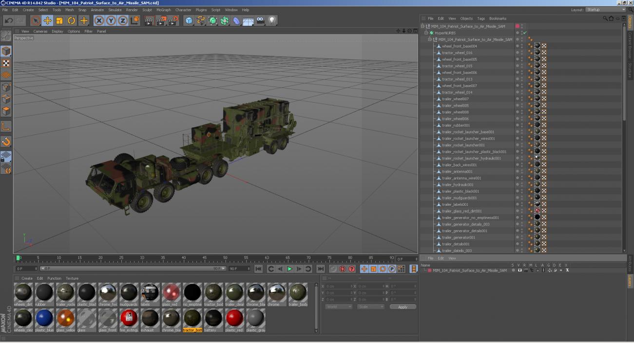 MIM 104 Patriot Surface to Air Missile SAM 3D