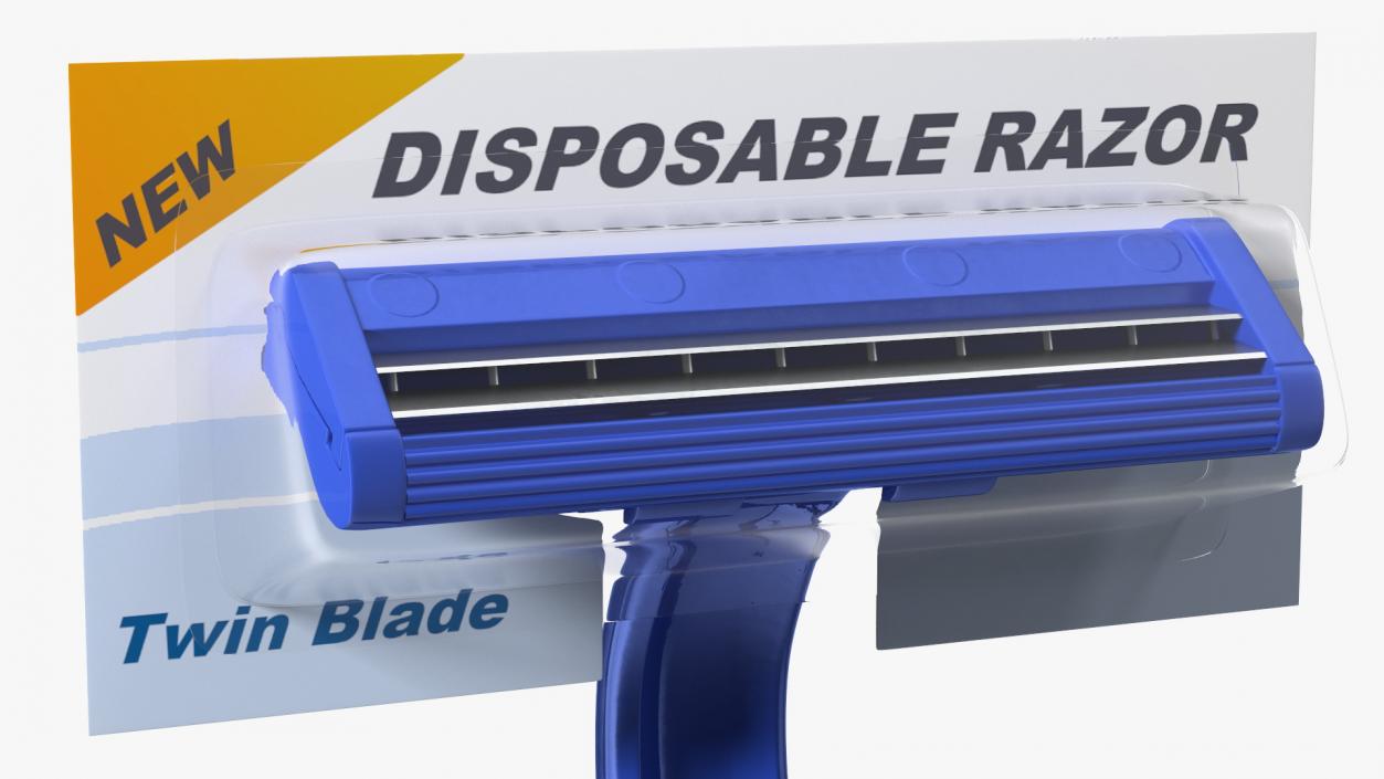 Disposable Razor Package 3D model