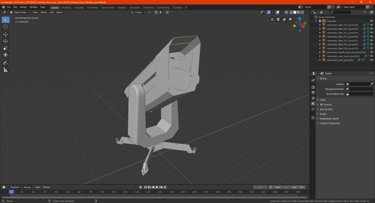 LIDAR Scanner Visor 3D model