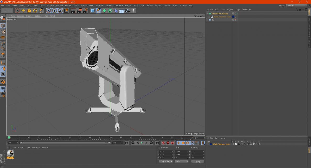 LIDAR Scanner Visor 3D model