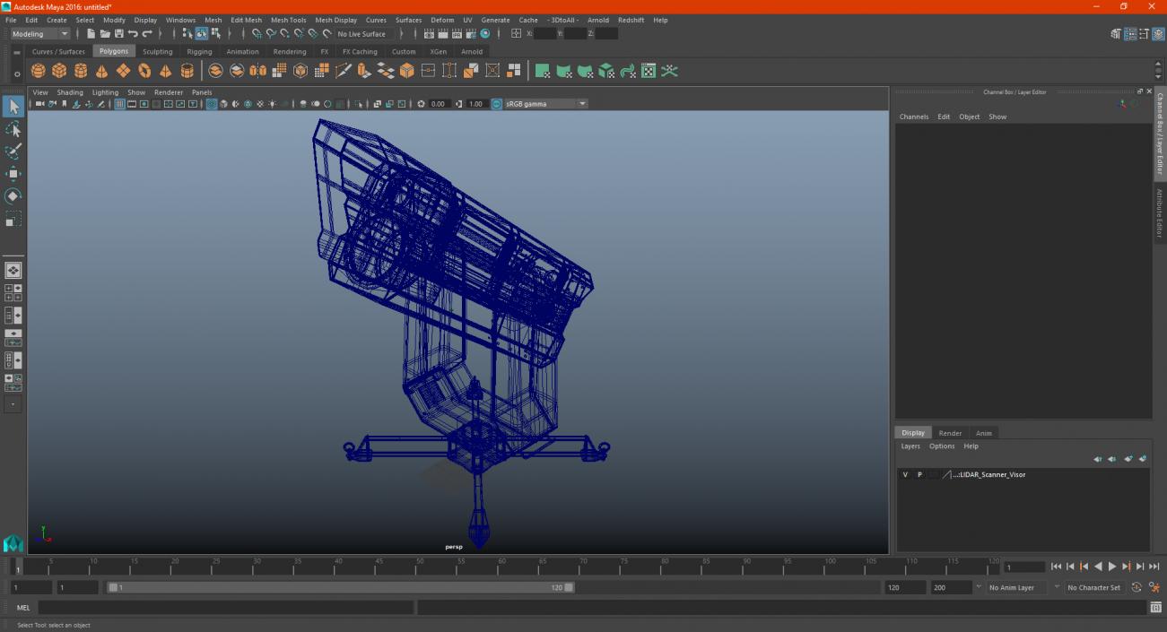 LIDAR Scanner Visor 3D model