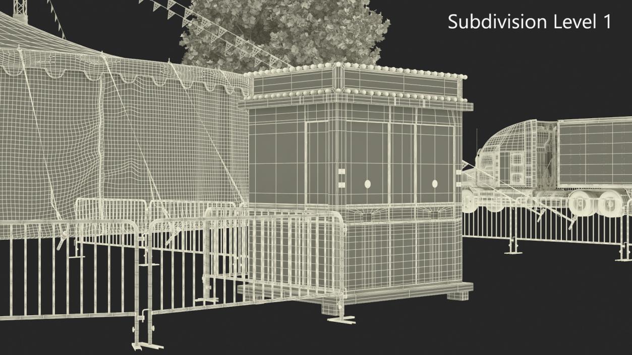 3D Circus Tent with Accessories model