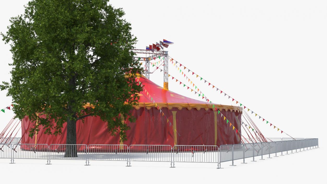 3D Circus Tent with Accessories model