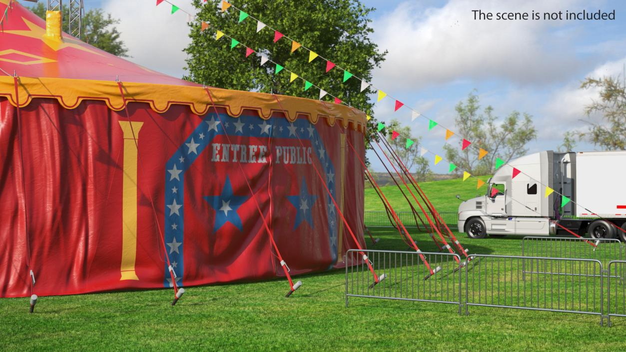 3D Circus Tent with Accessories model