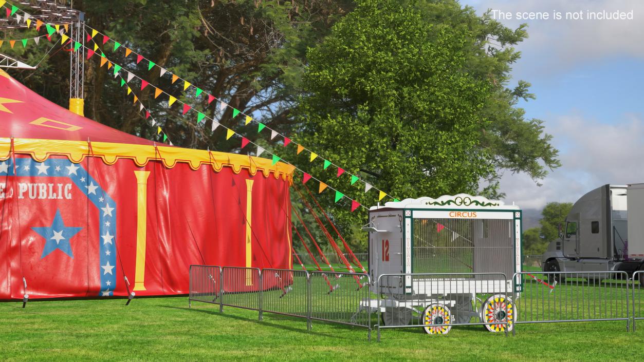 3D Circus Tent with Accessories model