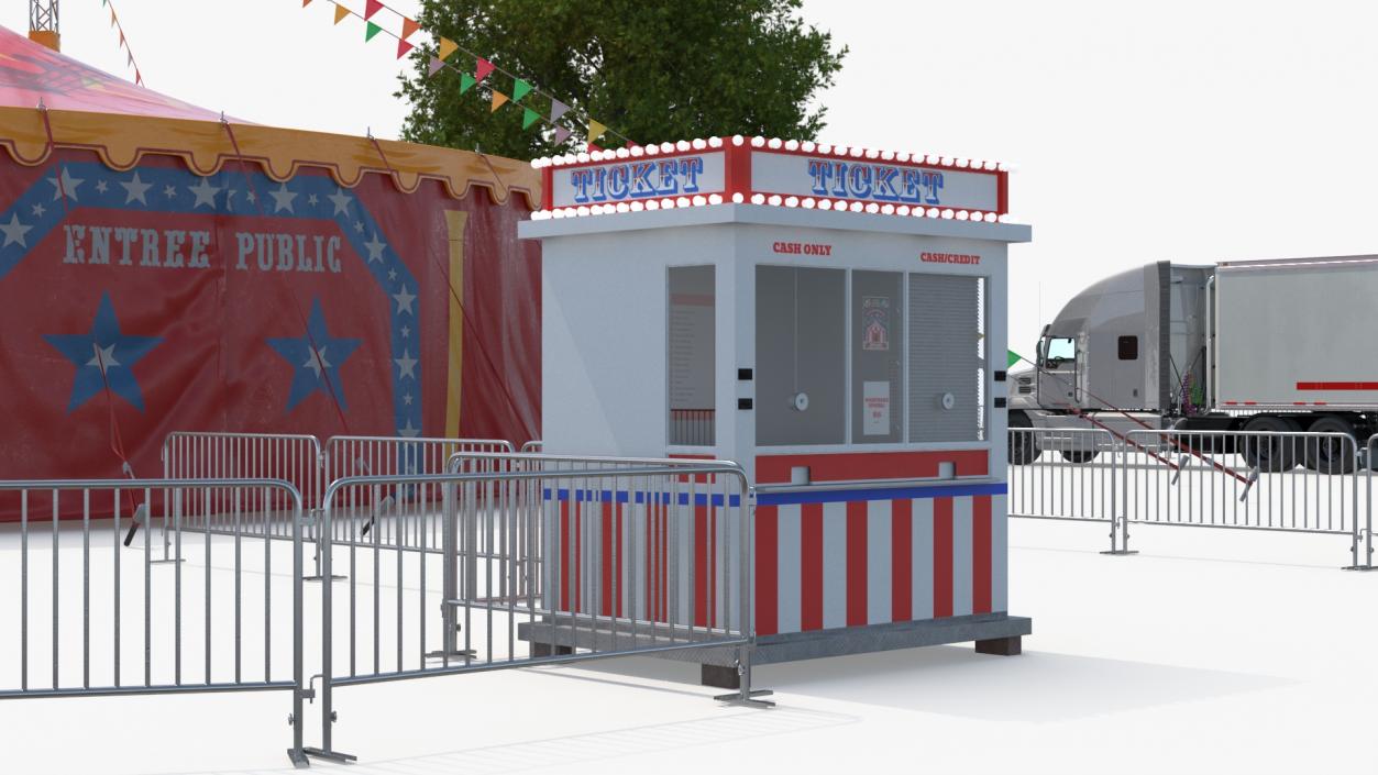 3D Circus Tent with Accessories model