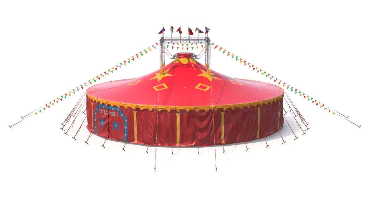 3D Circus Tent with Accessories model