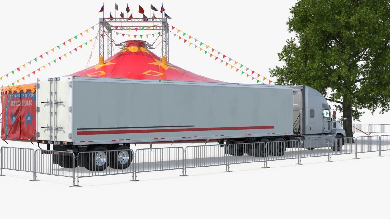 3D Circus Tent with Accessories model