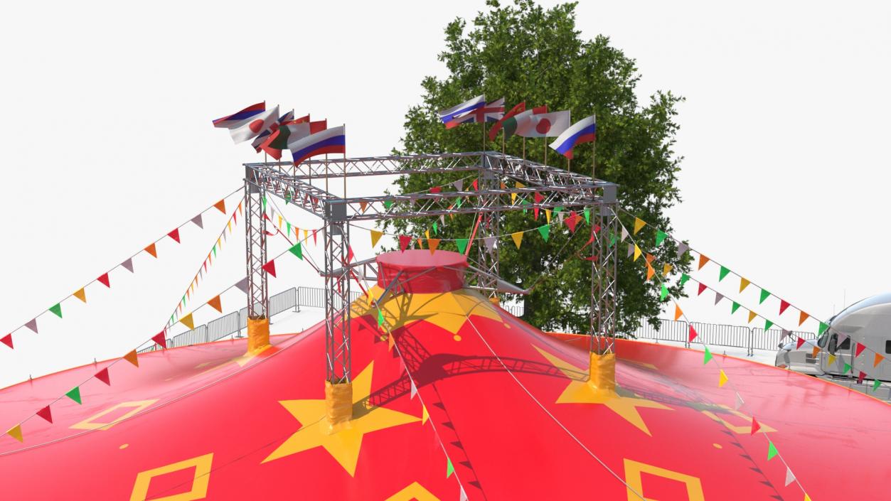 3D Circus Tent with Accessories model