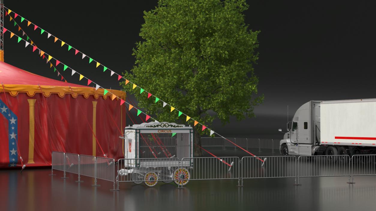 3D Circus Tent with Accessories model