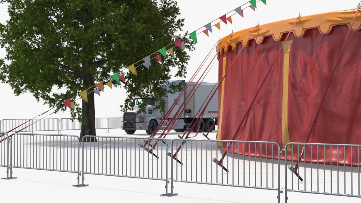 3D Circus Tent with Accessories model