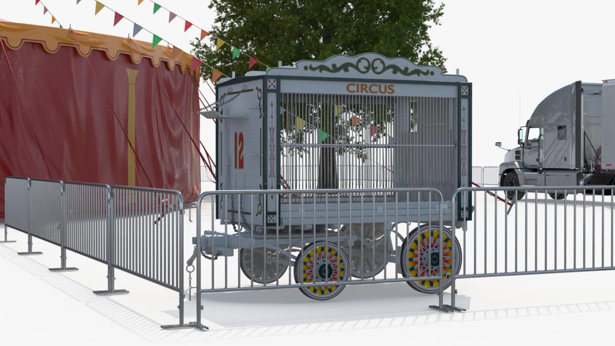 3D Circus Tent with Accessories model