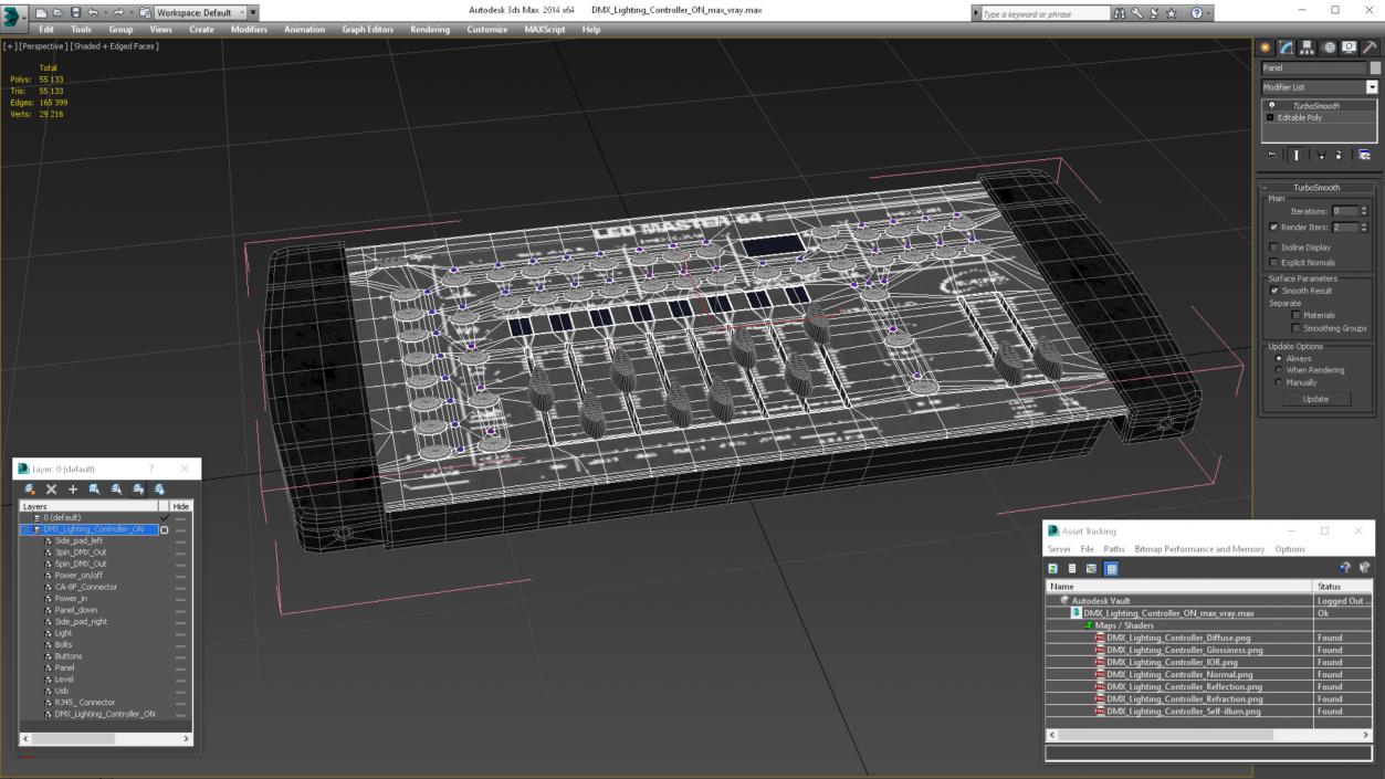 3D DMX Lighting Controller ON