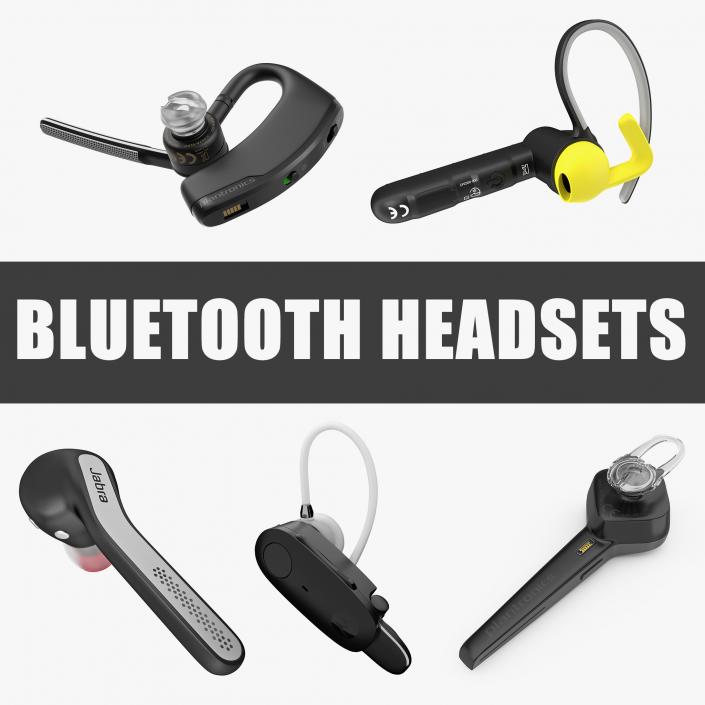 Bluetooth Headsets 3D Models Collection 3D model