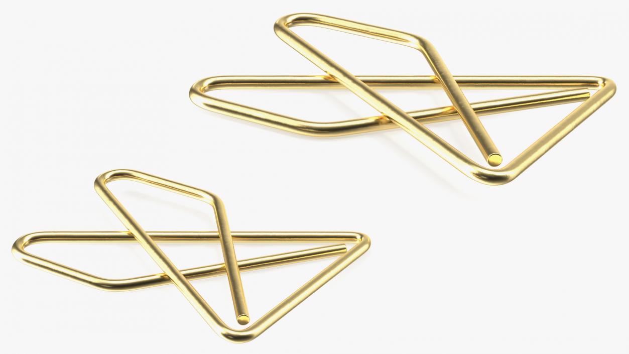 3D Paper Clip Butterfly Shape Gold