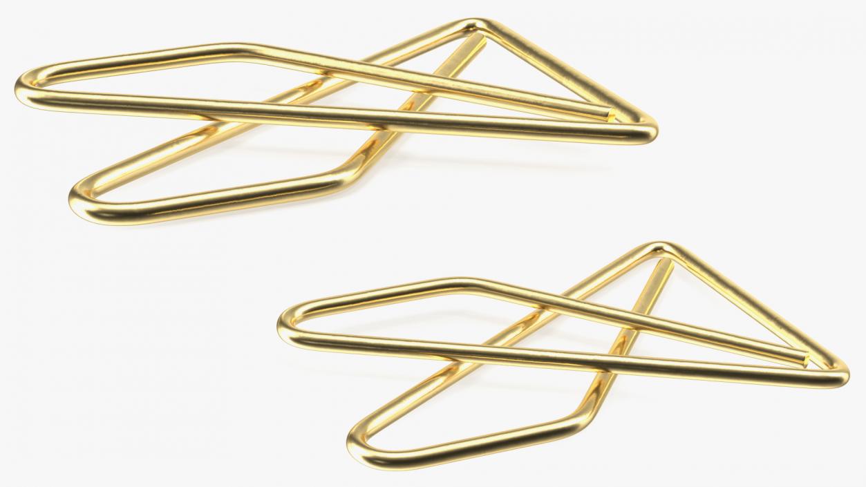 3D Paper Clip Butterfly Shape Gold