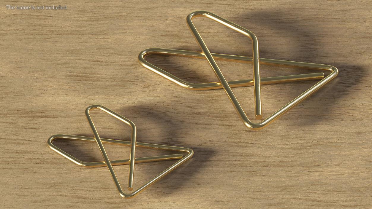 3D Paper Clip Butterfly Shape Gold