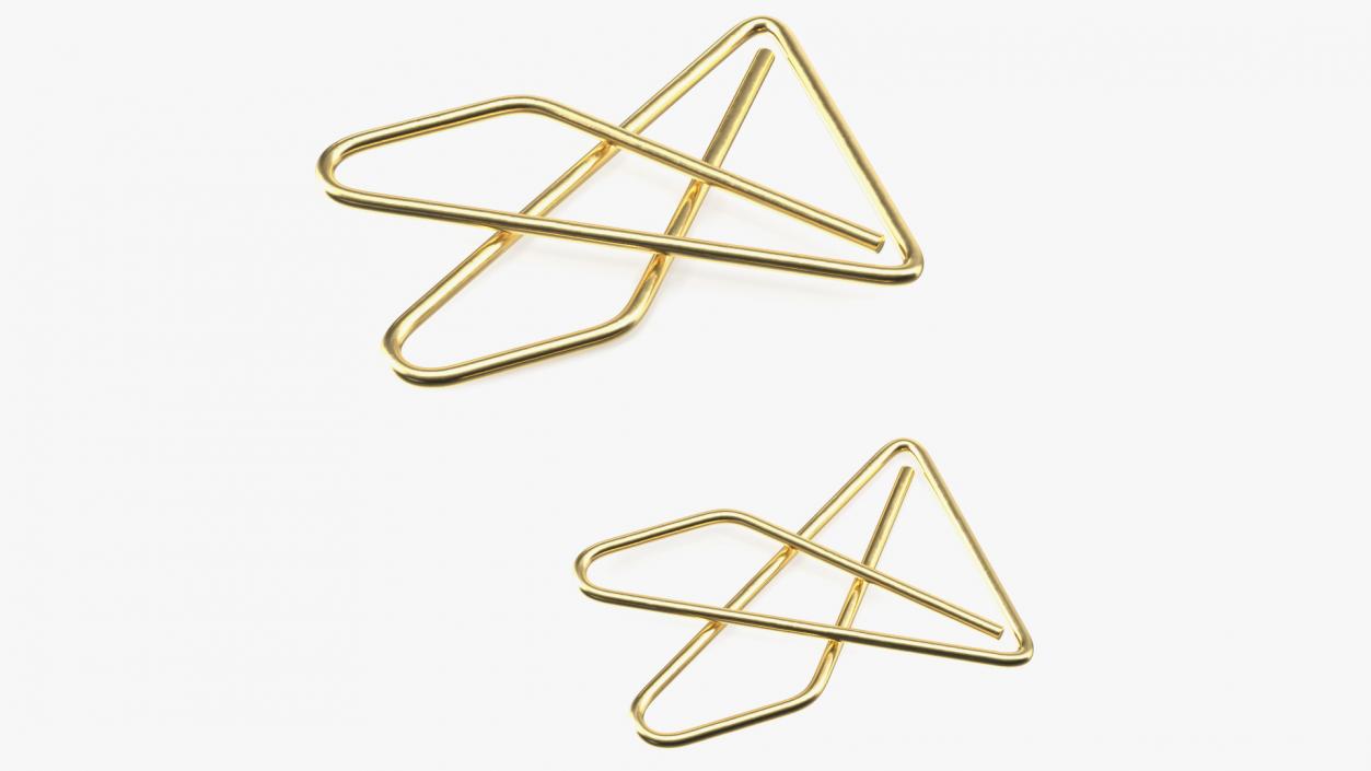 3D Paper Clip Butterfly Shape Gold