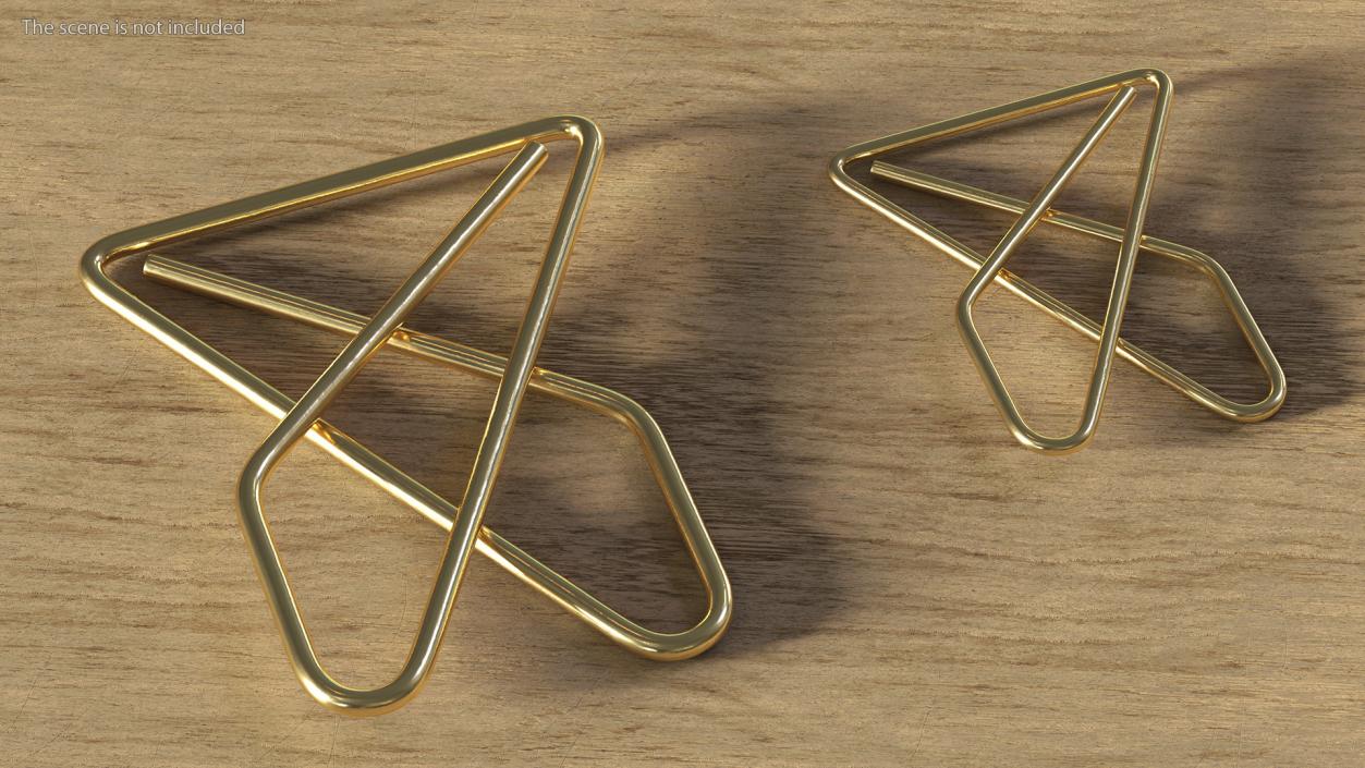 3D Paper Clip Butterfly Shape Gold