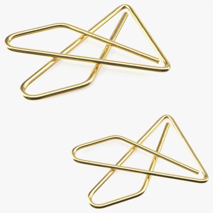 3D Paper Clip Butterfly Shape Gold