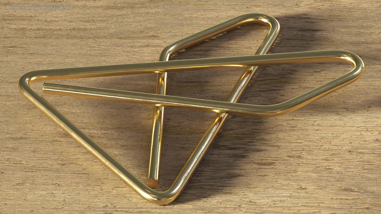 3D Paper Clip Butterfly Shape Gold