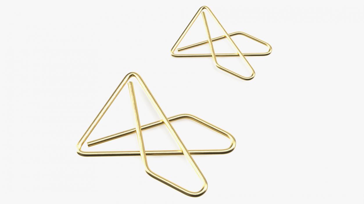 3D Paper Clip Butterfly Shape Gold