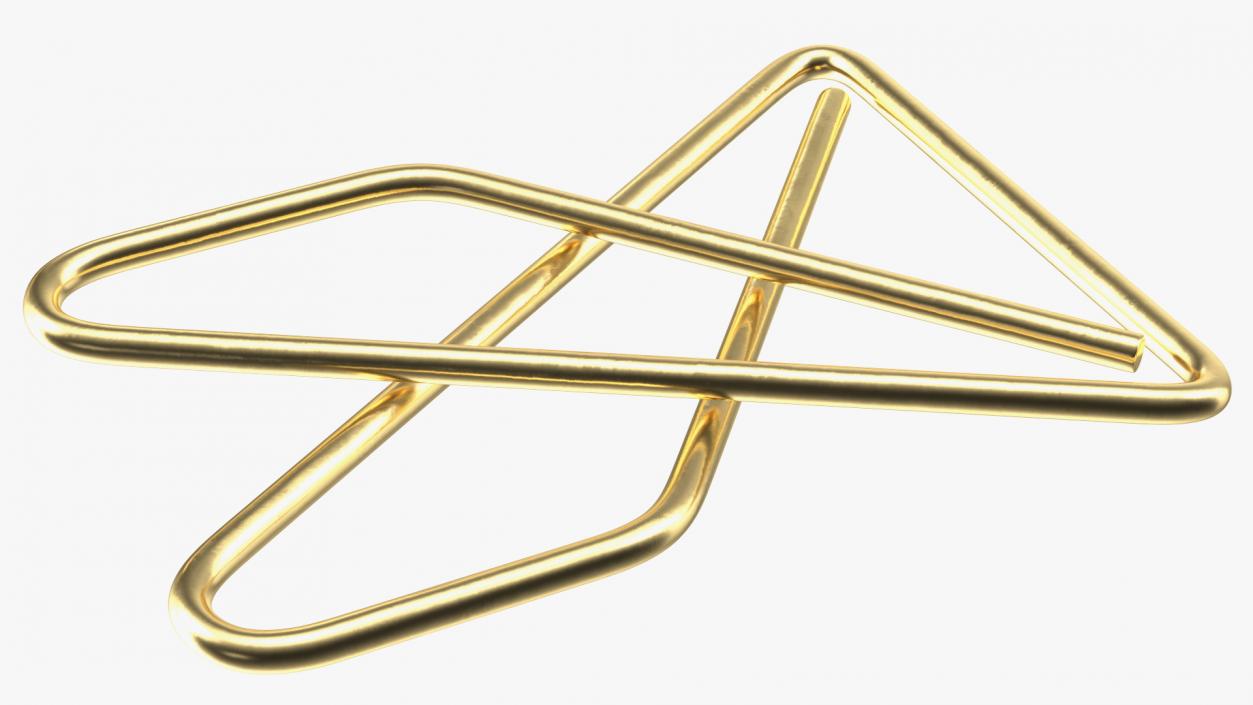 3D Paper Clip Butterfly Shape Gold