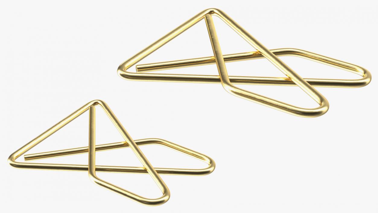 3D Paper Clip Butterfly Shape Gold