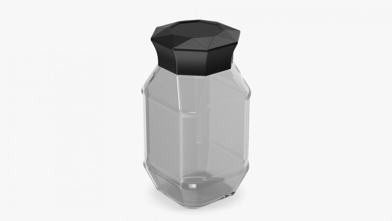 3D Coffee Jar 95g Glass Empty